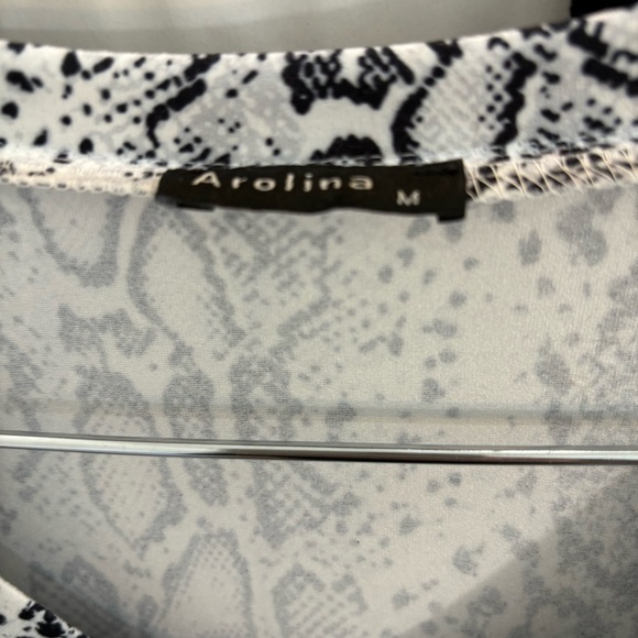 Arolina Short Sleeve Snake Skin Animal Print Short Sleeve Maxi Dress Size Mediu - Picture 5 of 6